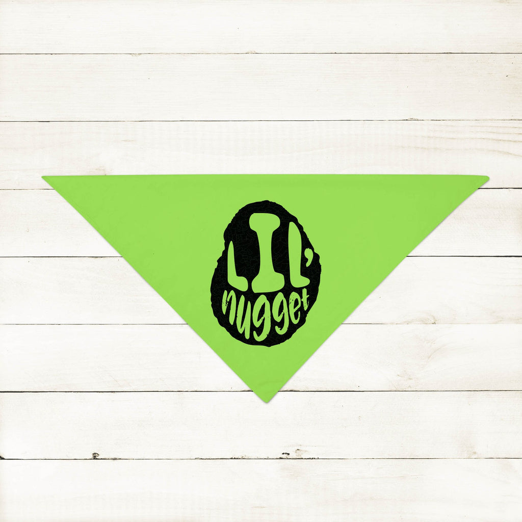Funny Lil' Nugget Chicken Nugget Bandana in Lime Green