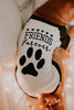 Custom Friends Furever or Love is Furever Dog Raglan in Black and White - Modeled by Miso the Shiba Inu