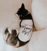 Custom Name Will You Marry Me? Engagement Wedding Marriage Dog Raglan T-Shirt in Black and White - Modeled by Athena the Husky