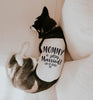 Mommy is Getting Married Engagement Announcement Dog Raglan Shirt in Black and White - Modeled by Athena the Husky