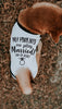 Mommy is Getting Married Engagement Announcement Dog Raglan Shirt in Black and White - Modeled by Miso the Shiba Inu