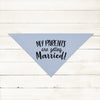 Custom My Parents are Getting Married Engagement Announcement Bandana in Light Blue