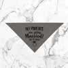Custom My Parents are Getting Married Engagement Announcement Bandana in Charcoal Dark Grey