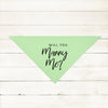Custom Name Will You Marry Me? Engagement Wedding Cute Marriage Bandana in Mint Green