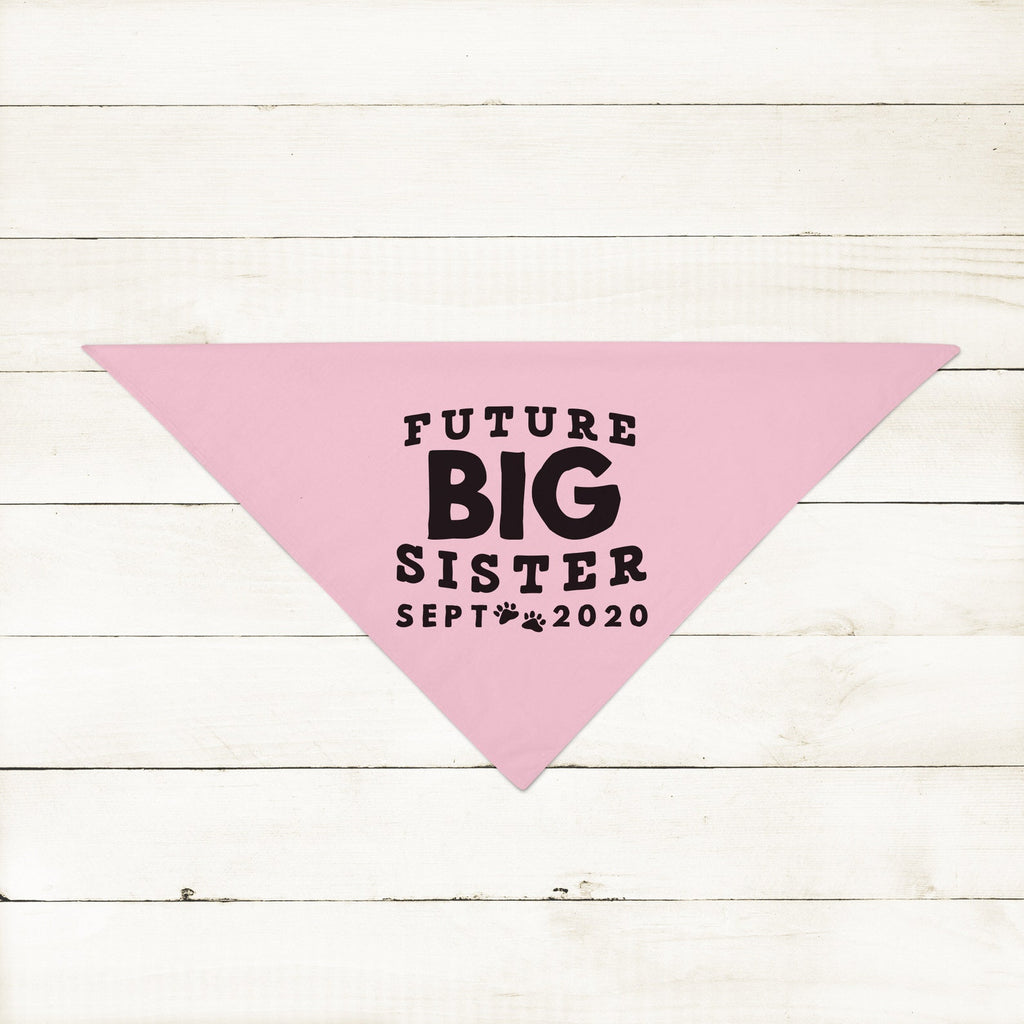 Custom Future Big Brother Future Big Sister Bandana in Light Pink