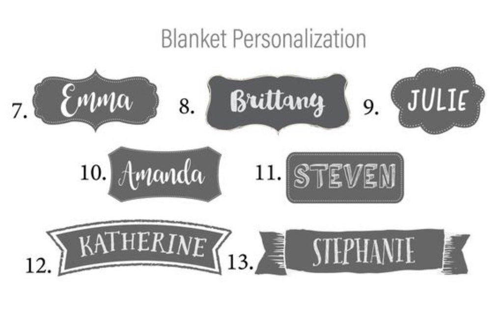 Barkley & Wagz Blanket Personalization Choices