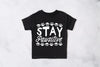 INFANT, TODDLER, or YOUTH Stay Pawsitive Kid's T-Shirt in Black