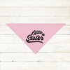Custom Big Brother Big Sister Little Brother Little Sister Birth Announcement Dog Bandana Scarf in Light Pink
