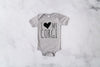 INFANT Baby Bodysuit Single or Set Custom I Love My Dog Dog Lovers Baby Kid's Bodysuit in Light Grey