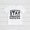 INFANT, TODDLER, or YOUTH Stay Pawsitive Kid's T-Shirt in White
