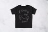 INFANT, TODDLER, or YOUTH Custom Multiple Dog or Cat Ears Outline Kid's T-Shirt in Black