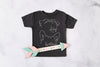 INFANT, TODDLER, or YOUTH Custom Multiple Dog or Cat Ears Outline Kid's T-Shirt in Dark Grey Heather