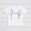 INFANT, TODDLER, or YOUTH Custom Minimalist Dog or Cat Ears Outline Kid's T-Shirt in White