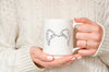 Custom Dog, Cat, or Other Pet's Ears Outline Tattoo Inspired Coffee Mug