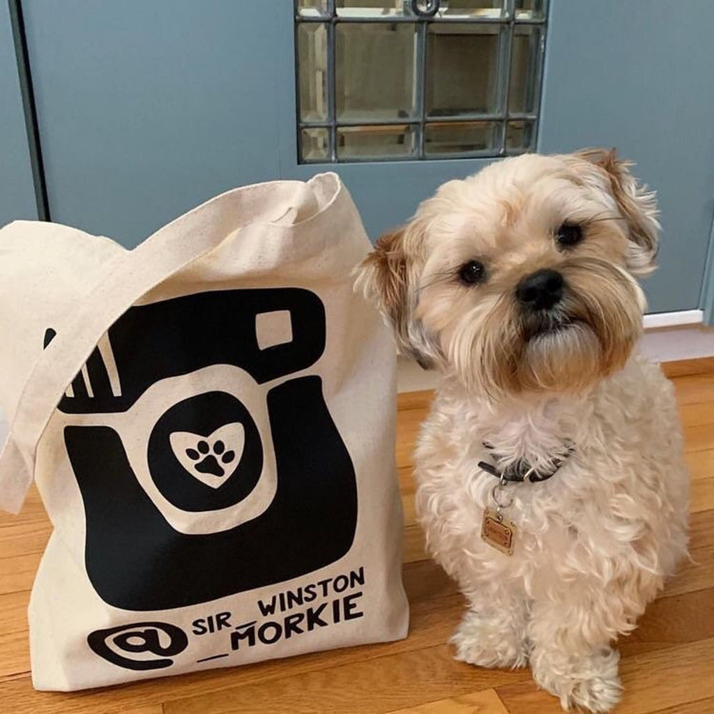 Dogstagram Instagram Instadog Typography Tote Bag