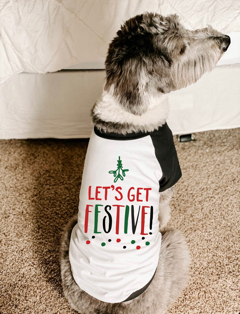 Let's Get Festive! Dog Christmas Raglan