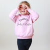 Pick a Style Toddler OR Youth Kid's Custom Dog, Cat, or Other Pet's Ears Best Friends Sweatshirt or Hoodie in Light Pink