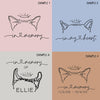 Custom Cat Ear Memorial Design Fee for Tattoos, DIY Projects, Etc. - Design Examples 1-4