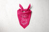 Custom Coming Soon Baby Name Soon to Be Big Sister Big Brother Birth Announcement Dog Bandana Scarf in Hot Pink