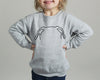 Pick a Style Toddler OR Youth Kid's Personalized Dog, Cat, or Other Pet's Ears Sweatshirt or Hoodie in Light Grey Heather
