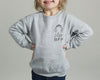 Pick a Style Toddler OR Youth Kid's Custom Dog, Cat, or Other Pet's Ears Best Friends BFFs Sweatshirt or Hoodie in Light Grey Heather