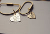 Personalized Multiple Dog Ears or Cat Ears or Other Pet's Ears Outline Mod Heart Keychain - Gold Filled Keyrings