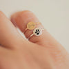 Custom Dog, Cat, or Other Pet's Ears Modern Disc Ring in Gold Filled, Solid 14K Gold, or Sterling Silver