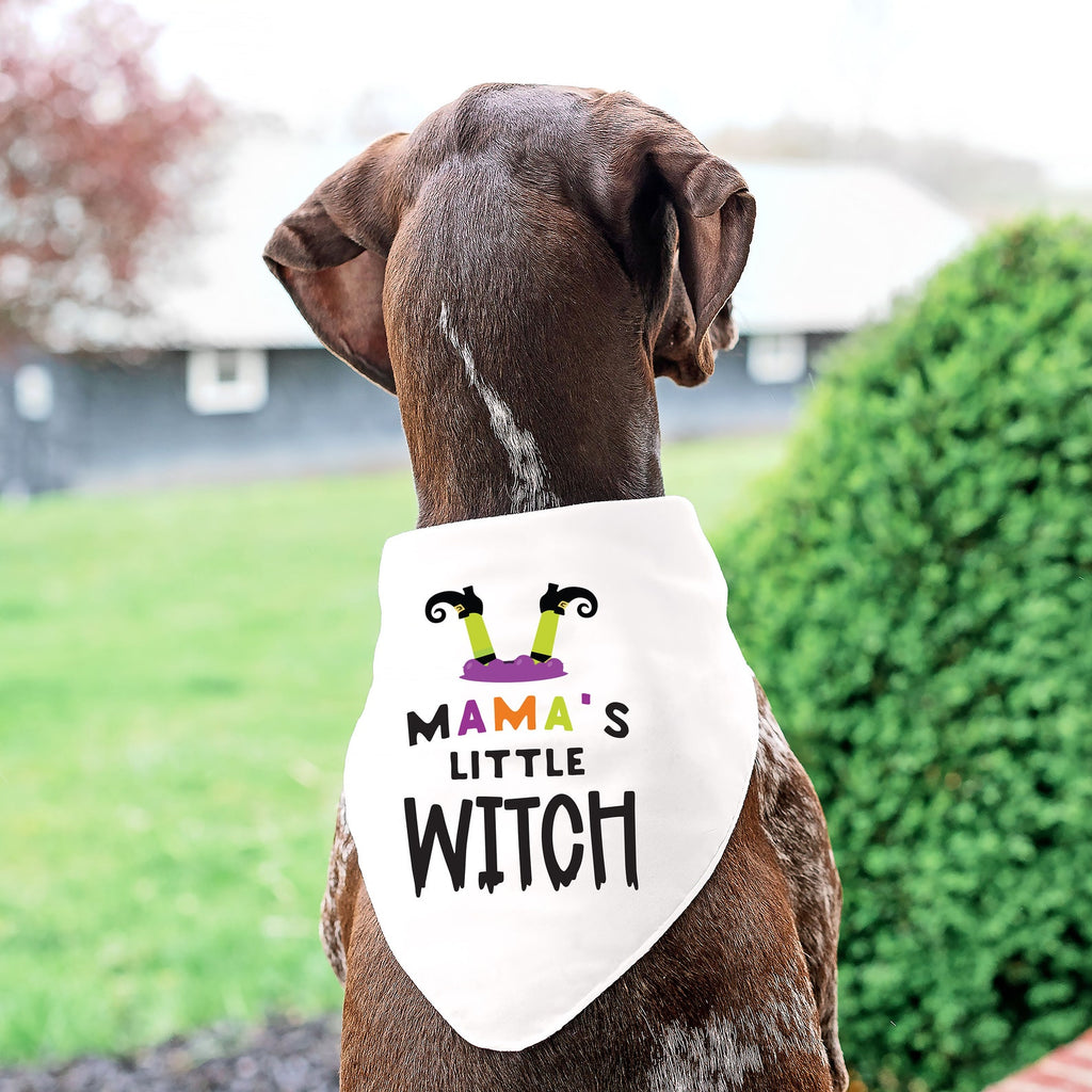 Mama's Little Witch Halloween Themed Bandana in White