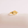 Dog or Cat Ears Signet Ring Personalized Pet Memorial - Gold Plated