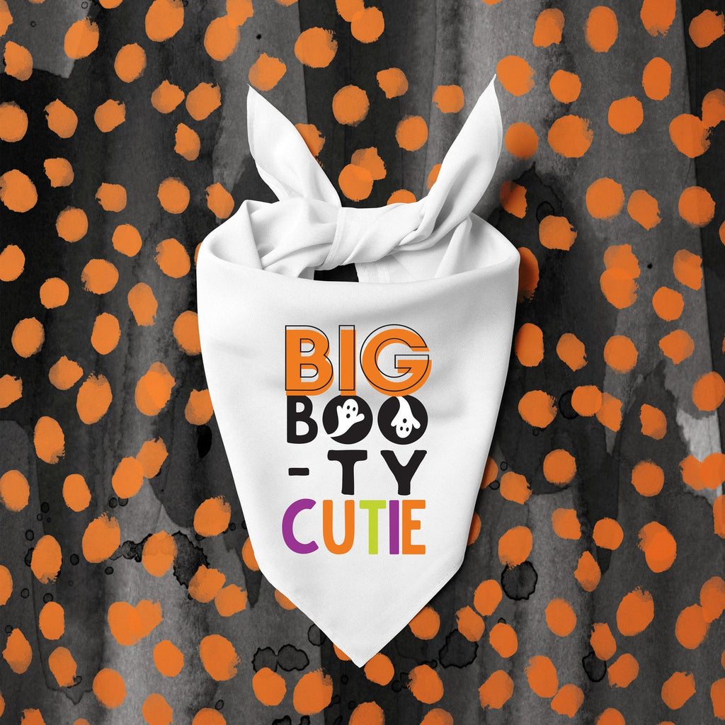 Big Boo-ty Cutie Halloween Themed Bandana in White