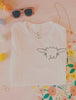 Custom Cow Ears Farm Animals Outline Tattoo Inspired Bella + Canvas T-Shirt Tee in White