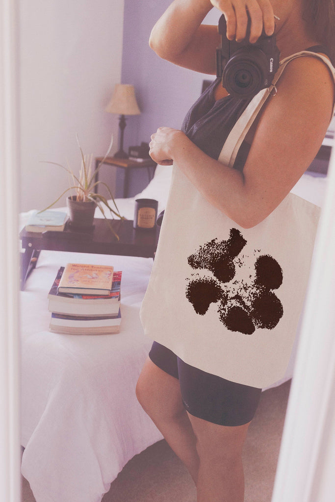 Custom Nose Print or Paw Print Personalized Tattoo Inspired Custom Dog Pawtrait Tote