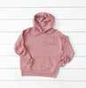 Personalized Sleeve Dog or Cat Ears Outline Tattoo Inspired Super Soft Sweatshirt or Hoodie in Mauve
