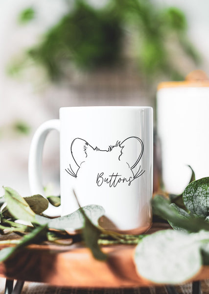 Custom Mouse Ears Portrait Tattoo Inspired Coffee Cup