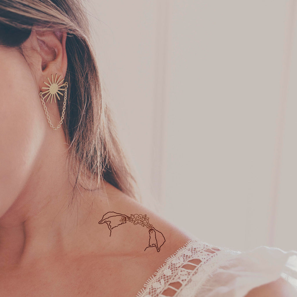 Paw Print Tattoos Behind the Ear - Easy & Fun