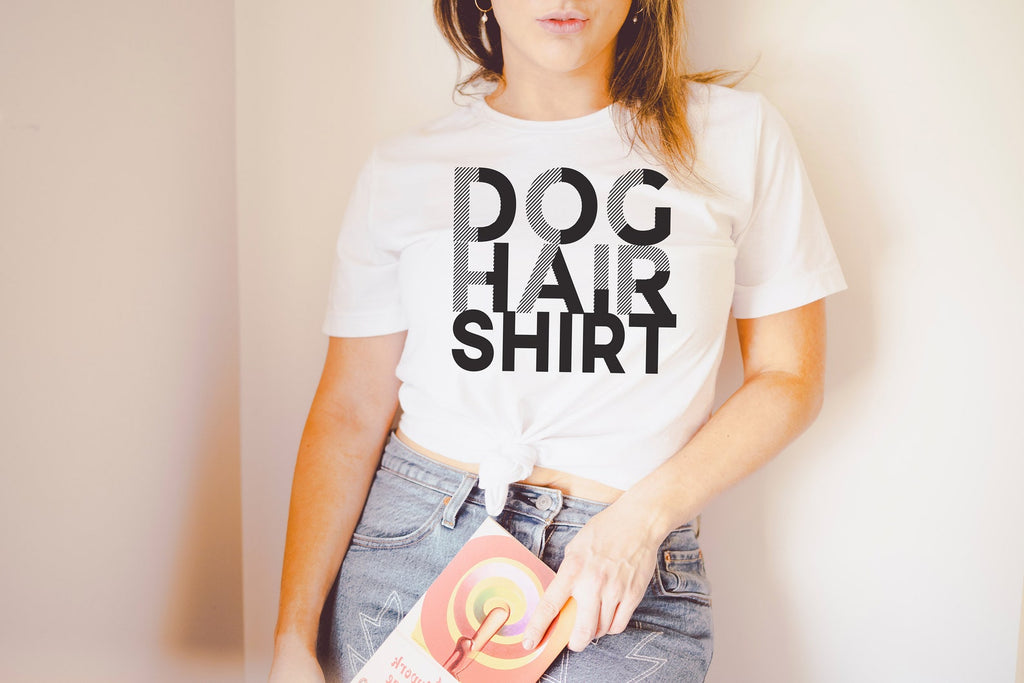 Dog Hair Shirt - Gift for Groomers Dog Moms Unisex T-Shirt - White