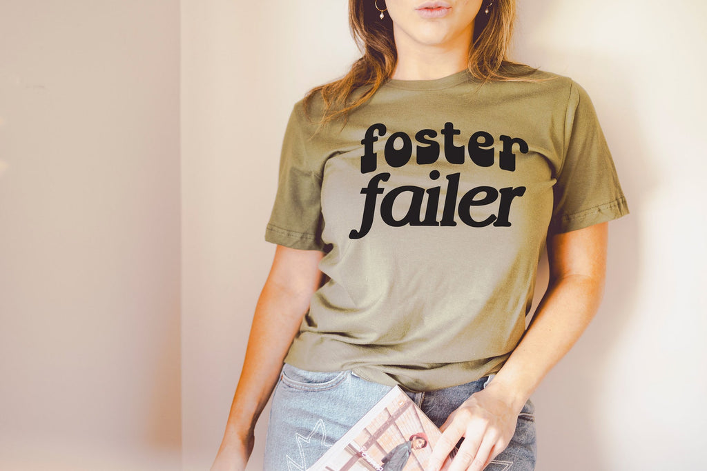 Foster Failer - Gift for Foster Adoption Dog Mom Unisex T-Shirt - Army Green