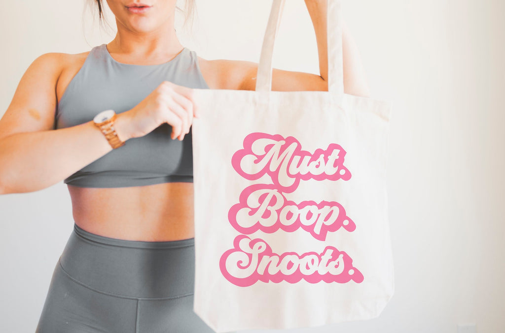 Personalized Dog Lover Saying Tote - Must. Boop. Snoots.