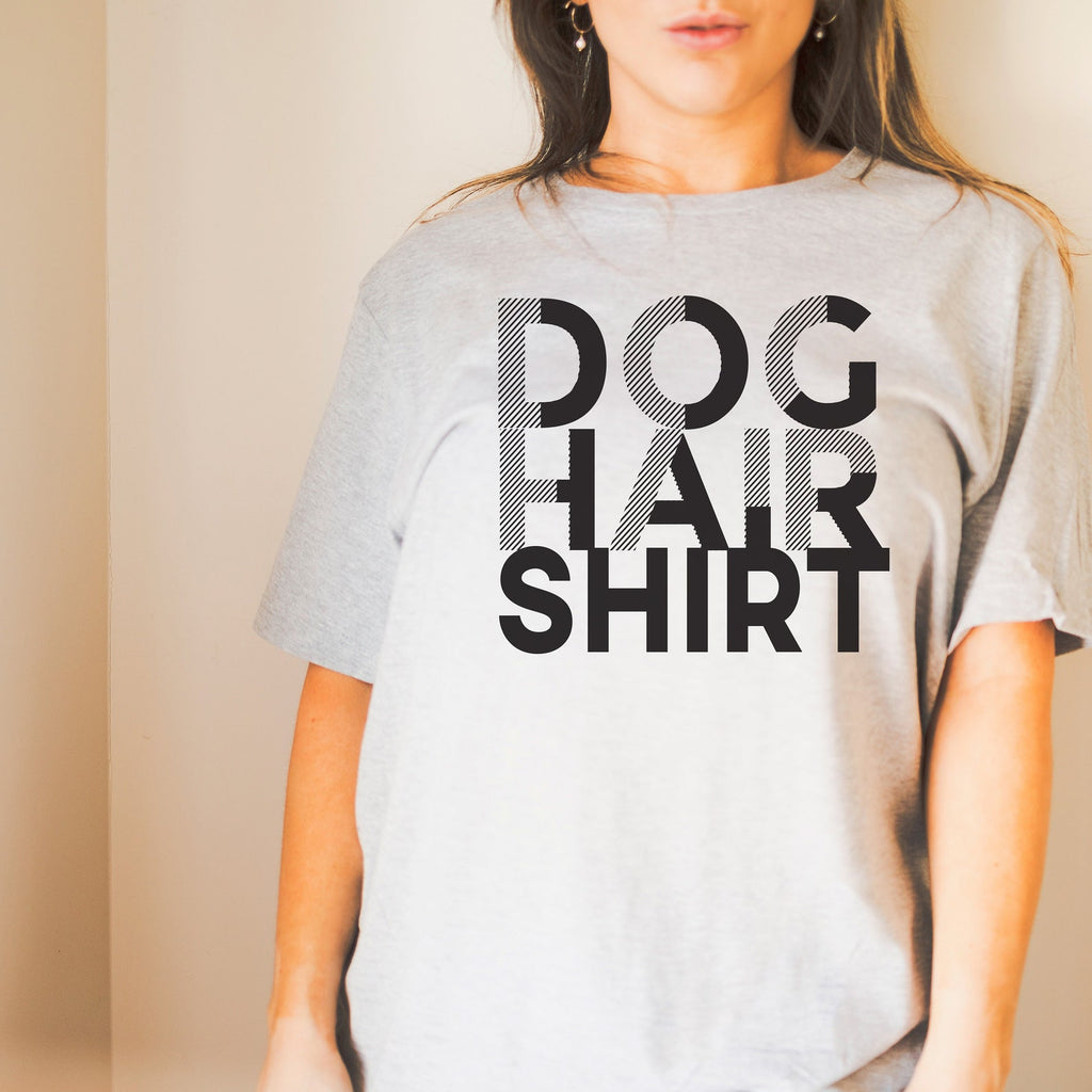 Dog Hair Shirt - Gift for Groomers Dog Moms Unisex T-Shirt - Light Grey Heather