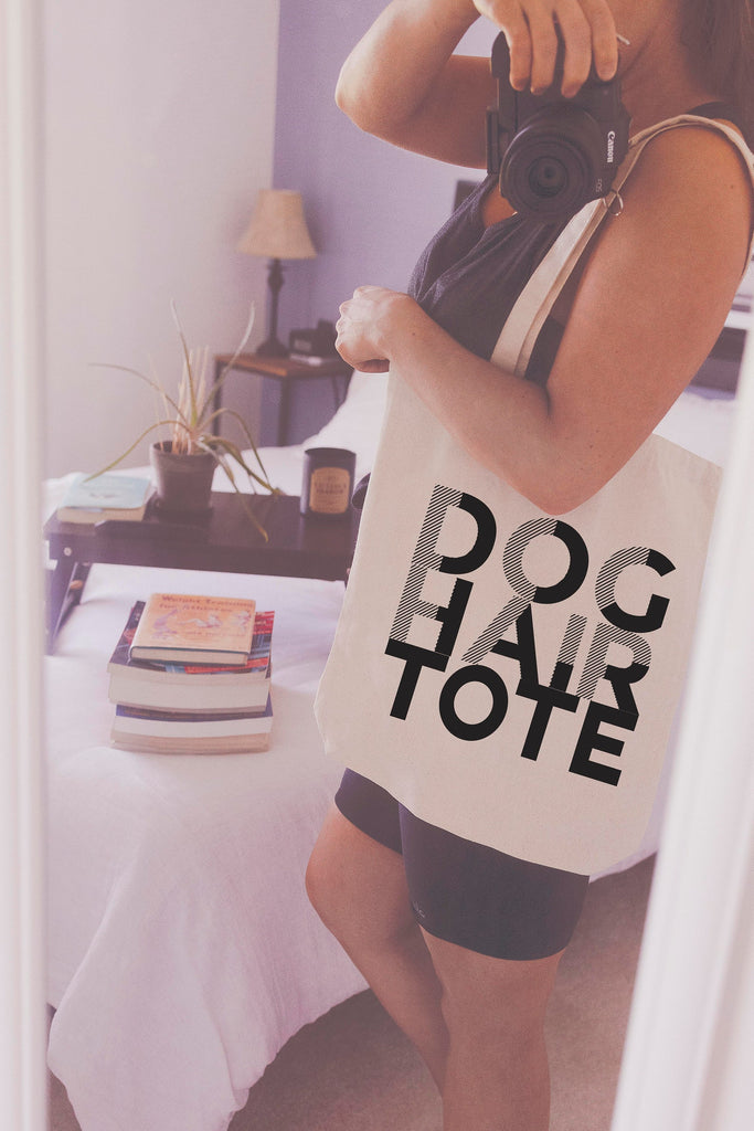 Dog Hair Tote - Gift for Groomers and Dog Moms Bold Typography Tote Bag