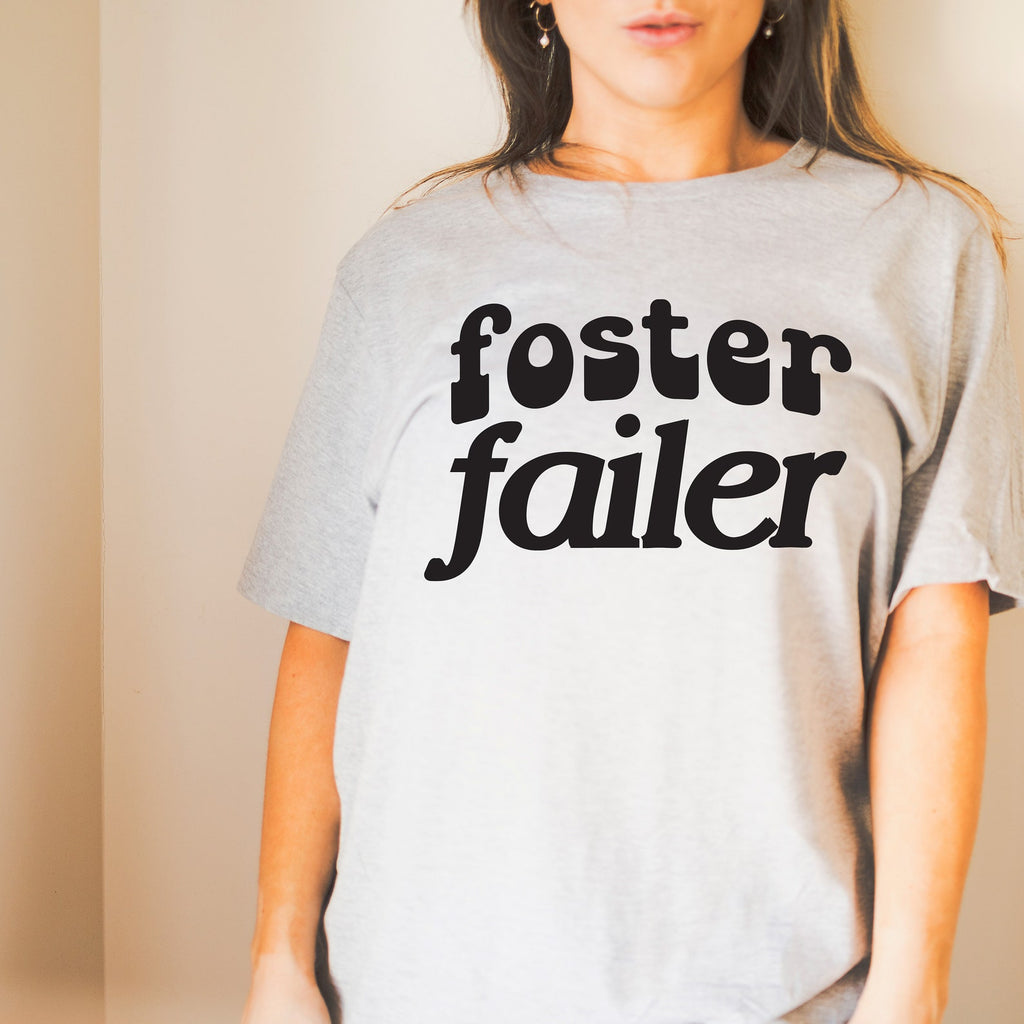 Foster Failer - Gift for Foster Adoption Dog Mom Unisex T-Shirt - Light Grey Heather