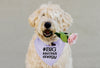 #BigBrotherEnergy or #BigSisterEnergy Birth Announcement Dog Bandana Scarf in Lilac