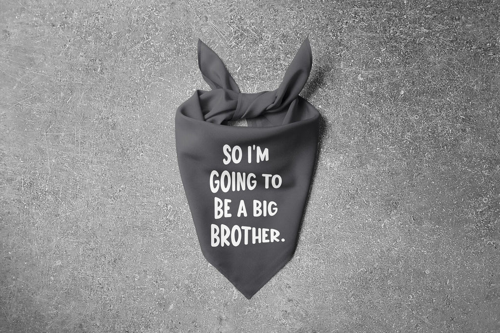 Custom So I'm Going To Be Big Brother or Big Sister Birth Announcement in Dark Grey