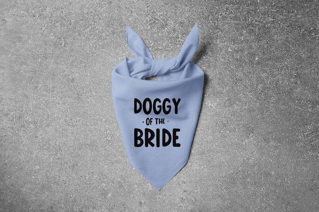 Doggy of the Bride Engagement Announcement Bandana in Light Blue