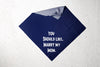 You Should Like, Marry My Mom or Dad Wedding Engagement Proposal Bandana in Navy Blue