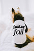 Foster Fail Dog Raglan T-Shirt in Black and White