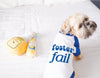 Foster Fail Dog Raglan T-Shirt in Blue and White