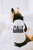 Custom Paw & Order Dog Raglan T-Shirt in Black and White
