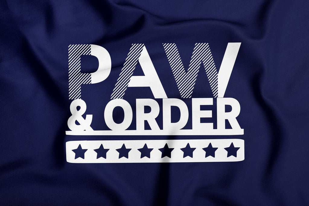PAW & ORDER Bandana in Navy Blue
