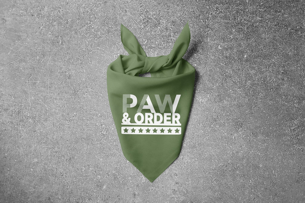 PAW & ORDER Bandana in Army Green